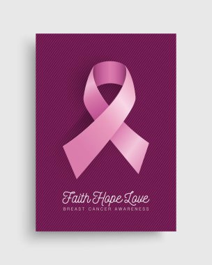 Meme Kanseri Bilinçlendirme pembe kurdele poster tasarımı