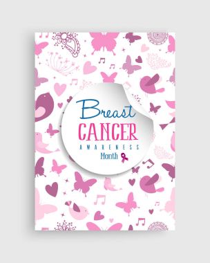 Pembe doğa simgesi Meme Kanseri Bilinçlendirme poster