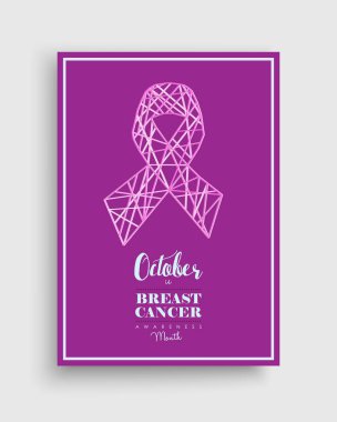 Meme Kanseri Bilinçlendirme pembe kurdele soyut sanat