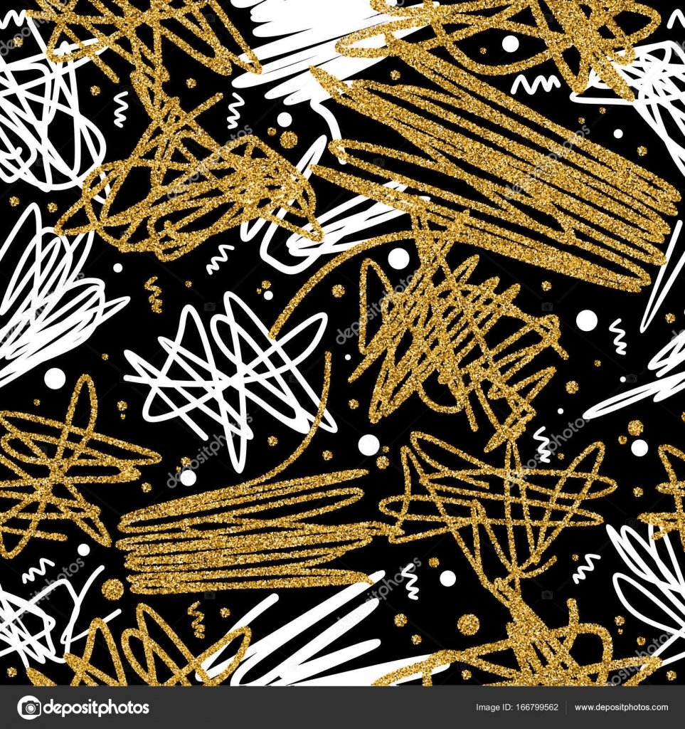 Gold Glitter Abstract Art 80s Seamless Pattern Vector Image By C Cienpies Vector Stock 166799562