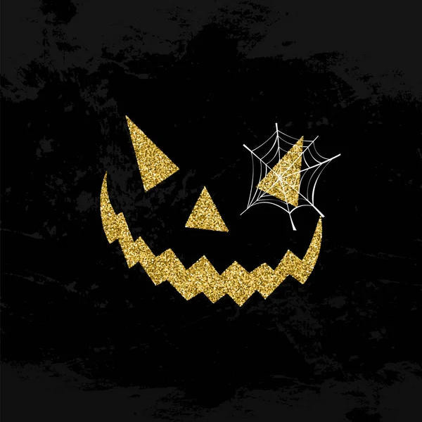 Halloween spaventoso viso glitter art concept design — Vettoriale Stock