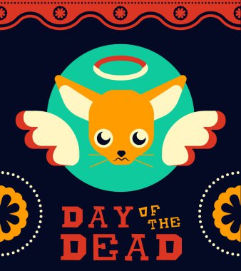 Ölü Meksika Chihuahua köpek günün eğlenceli tasarım