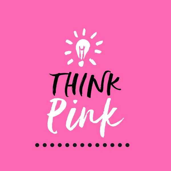 Piersi Rak świadomości miesiąca różowy doodle cytat — Wektor stockowy