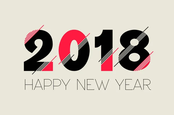 Поздравительная открытка с Новым Годом 2018 — стоковый вектор