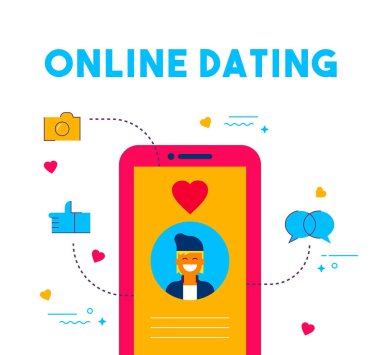 Online dating sosyal medya app konsept tasarımı Tarih