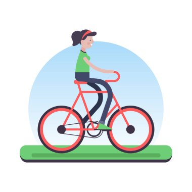 Kadın binicilik bisiklet çevre yardım için açık