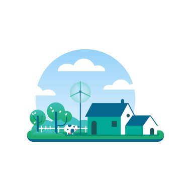 Eko Dostu çiftlik kavramı temiz çevre için