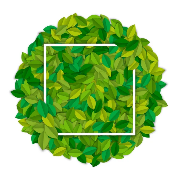 Modelo de sinal de folha verde para o conceito de design da natureza —  Vetores de Stock