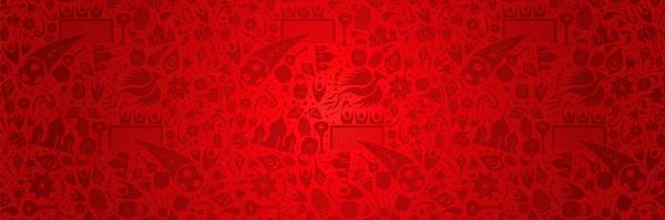 Красная Россия икона веб-баннер для специального мероприятия — стоковый вектор