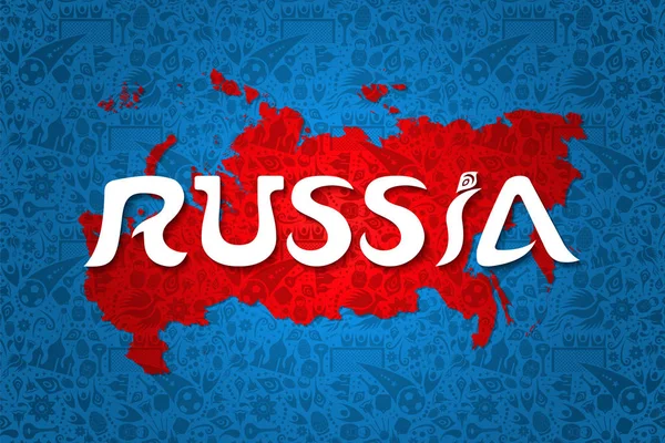 Russie carte pays décoration fond — Image vectorielle