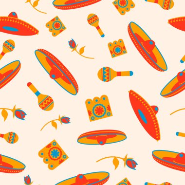 Meksika olay için Meksika simgesi desen arka plan