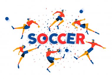 Futbol oyun ekibi poster kutlama maç için