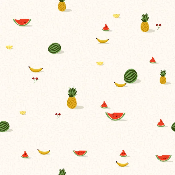 Fruits tropicaux d'été modèle de fond — Image vectorielle