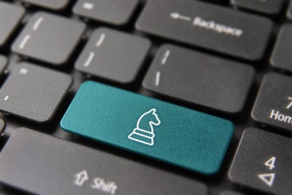 İş planı stratejisi düğme üstünde bilgisayar klavye — Stok fotoğraf