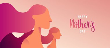 Mutlu anne gün web afiş kızı aşk için