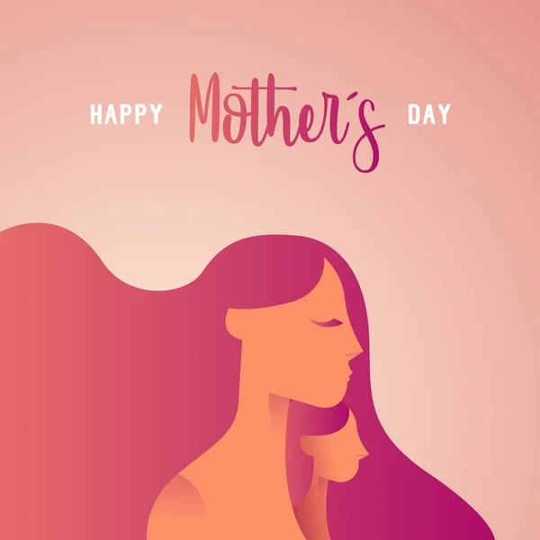 Šťastné matky den dítě milují blahopřání — Stockový vektor