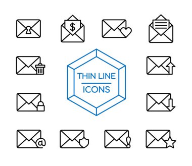Posta iletisi satırı simgesi iş pazarlama için ayarla
