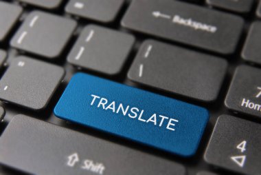 Çeviri hizmeti kavramı dizüstü klavye