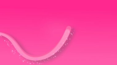 Meme kanseri bilinçlendirme ay 4 k animasyon, pembe kurdele sağlık desteği için çizim. sunum, kampanya şablonu 2D konsept görüntüleri.