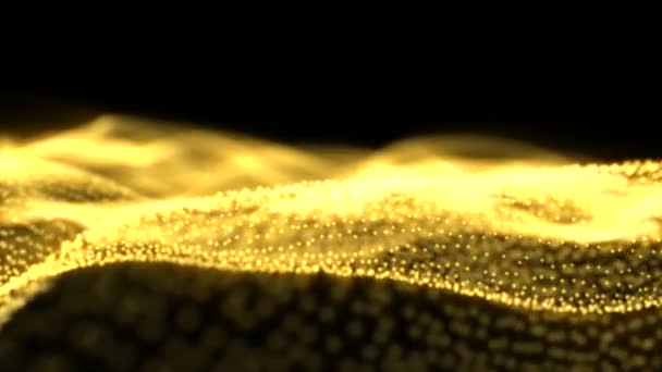 Navidad Moderna Concepto Tecnología Fondo Movimiento Gold Shining Golden Particles — Vídeo de stock