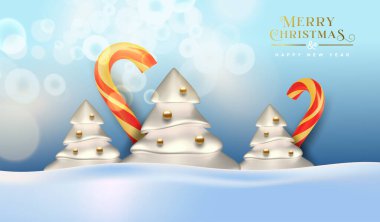 Noel Yeni Yıl Ağaç Şekeri Kartı