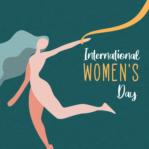 国際女性舞踊の日カード — ストックベクタ