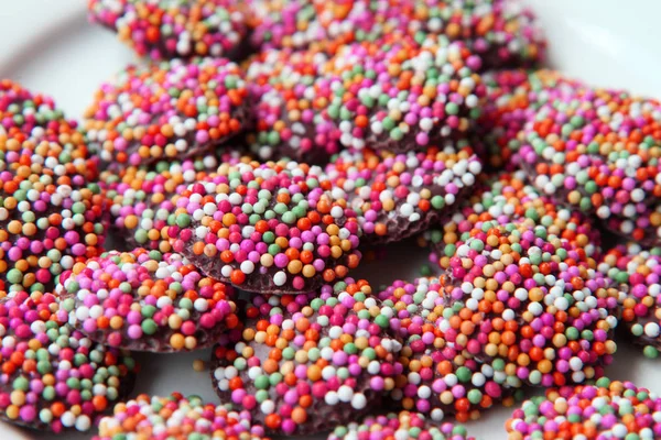 Background of chocolate freckles — Stock Photo, Image
