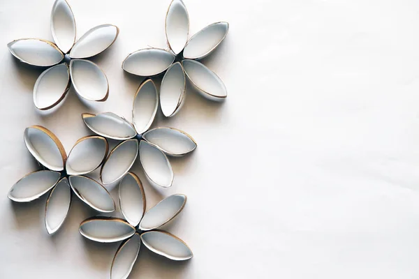Paper flowers on white — Stock Photo, Image