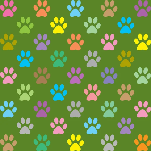 Colorful paws pattern — Stock Photo, Image