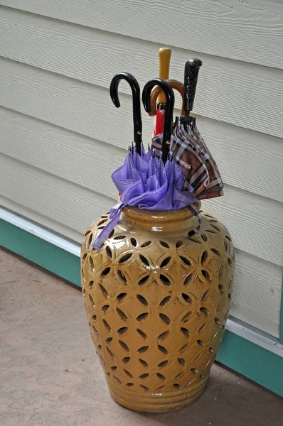 Ceramic umbrella stand — Stock Photo, Image