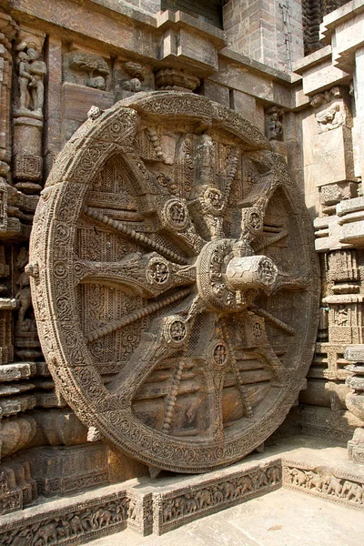 Roda da carruagem do templo, Konark — Fotografia de Stock