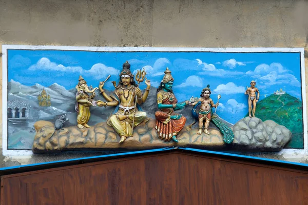 Shiva és család, Madurai-szobor — Stock Fotó