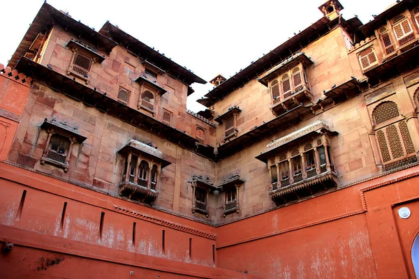 Γκαλερί παραθύρων, οχυρό Junagarh, Bikaner — Φωτογραφία Αρχείου