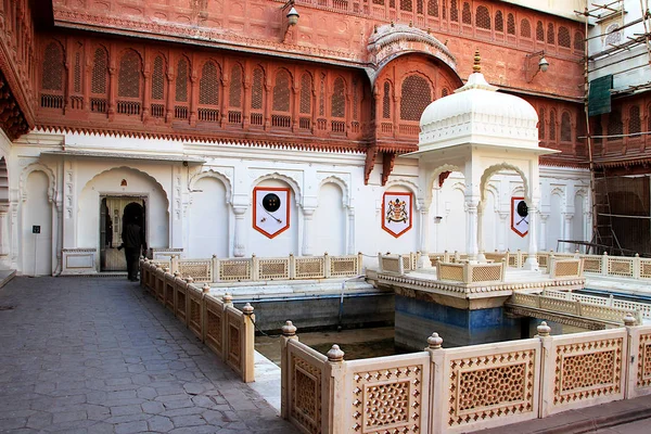 Teich am Junagarh Fort, bikaner — Stockfoto