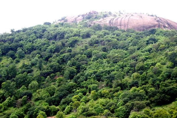 Green Hill with Rock Top, Ramagiri — Stock Photo, Image