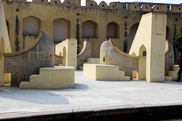 Horoskopické Stavby Kamene Malty Jantar Mantar Jedné Astronomických Observatoří Jaipur — Stock fotografie