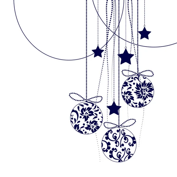 Decoraciones de Navidad en negro - elementos vectoriales — Archivo Imágenes Vectoriales