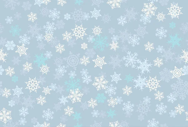 Patrón sin costura vectorial con copos de nieve — Vector de stock