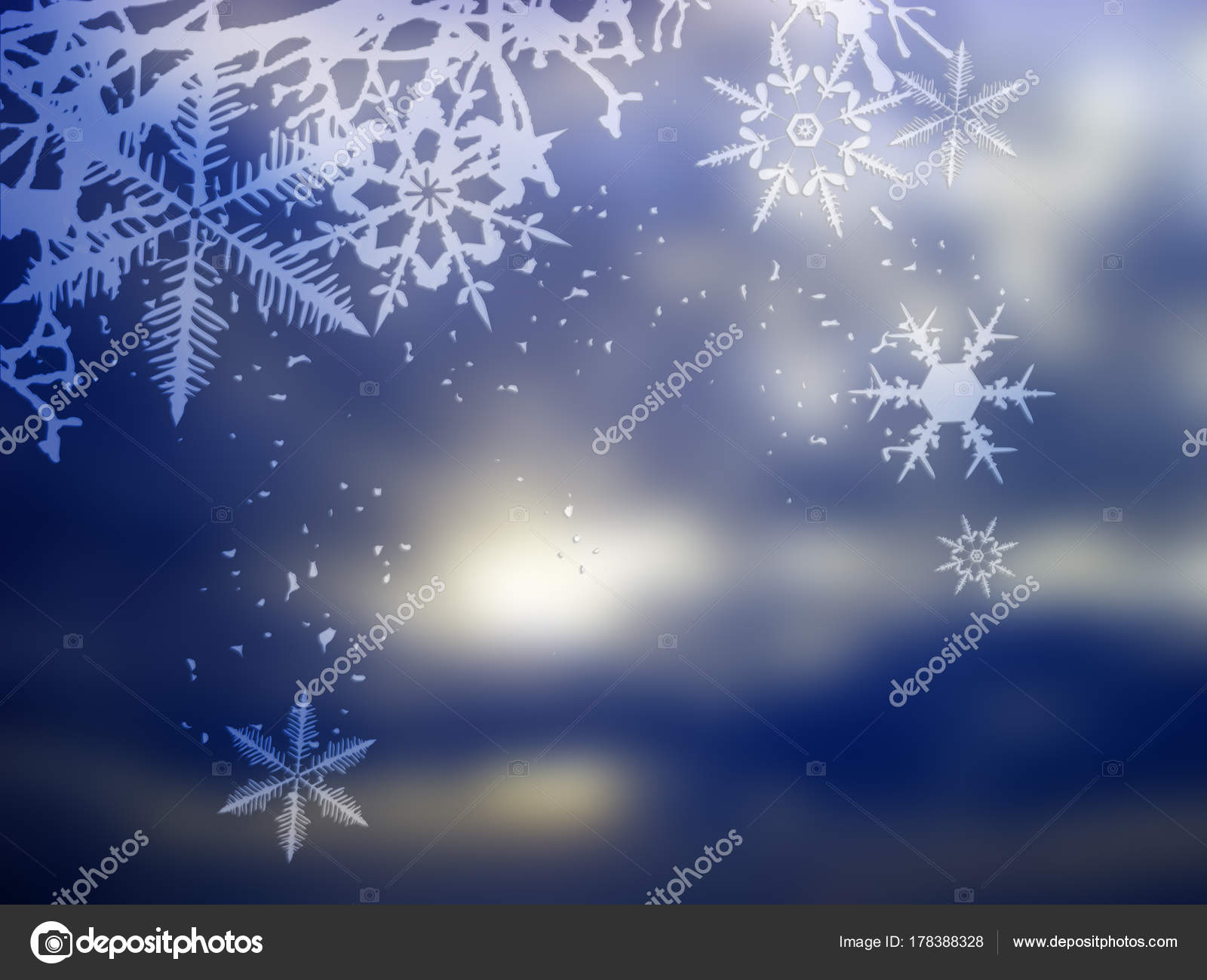 冬背景 雪の結晶のイラスト — ストック写真 © lakalla #178388328