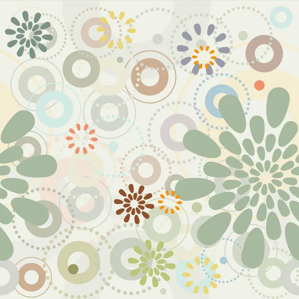 Spring Garden. Flores abstractas - patrón sin costuras — Vector de stock
