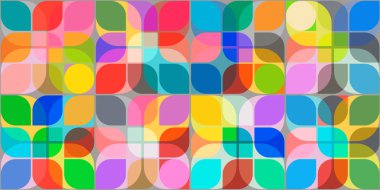 Vektör soyut, kusursuz arkaplan, pastel ve canlı renkler