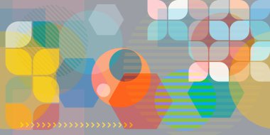 Vektör soyut, kusursuz arkaplan, pastel ve canlı renkler