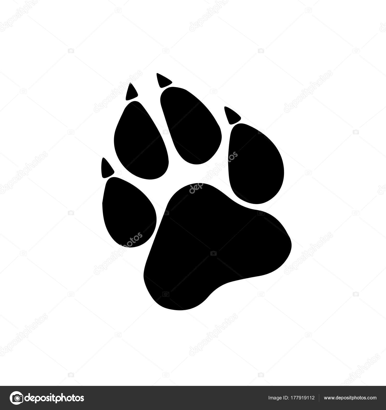 Paw Prints Logo Vector Illustration Isolated Vector Illustration Black White  Stock Vector by ©VectorMap 177919112