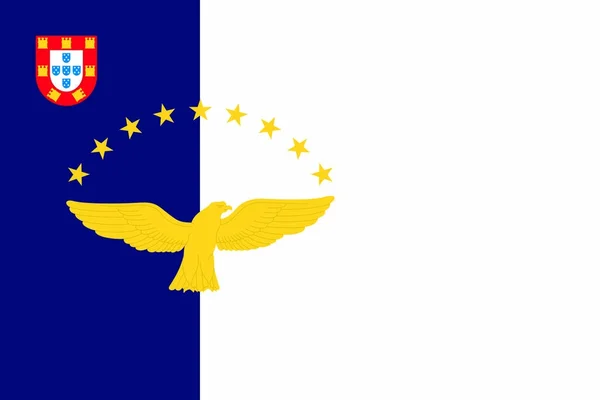 アゾレス諸島の旗 ベクトル図 — ストックベクタ