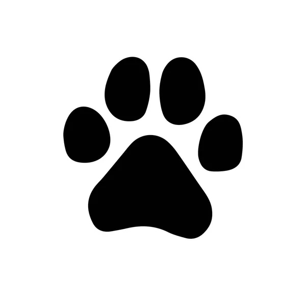 Paw Prints Logotyp Vektorillustration Isolerade Vektor Illustration Svart Vit Bakgrund — Stock vektor