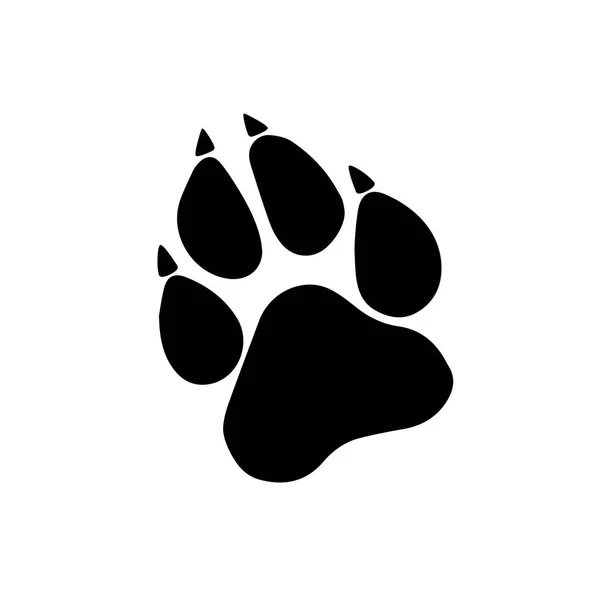 Paw Prints Logo Vector Illustration Isolated Vector Illustration Black White — Stock Vector