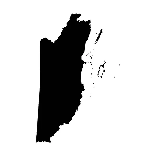 Carte Vectorielle Belize Illustration Vectorielle Isolée Noir Sur Fond Blanc — Image vectorielle