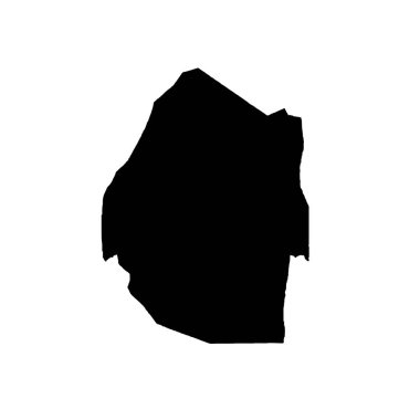 Vektör harita Svaziland. İllüstrasyon izole vektör. Beyaz arka plan üzerine siyah. EPS 10 illüstrasyon.