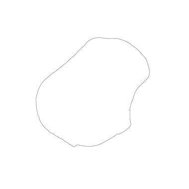 Vektör harita Nauru. İllüstrasyon izole vektör. Beyaz arka plan üzerine siyah. EPS 10 illüstrasyon.