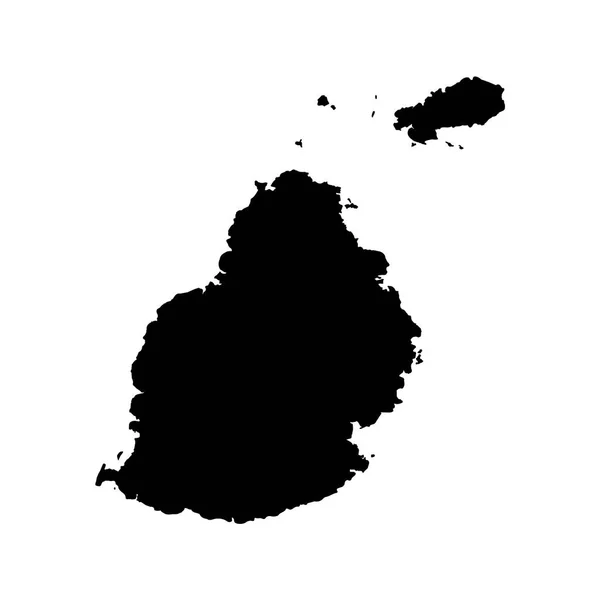 Vektör harita Mauritius. İllüstrasyon izole vektör. Beyaz arka plan üzerine siyah. EPS 10 illüstrasyon.